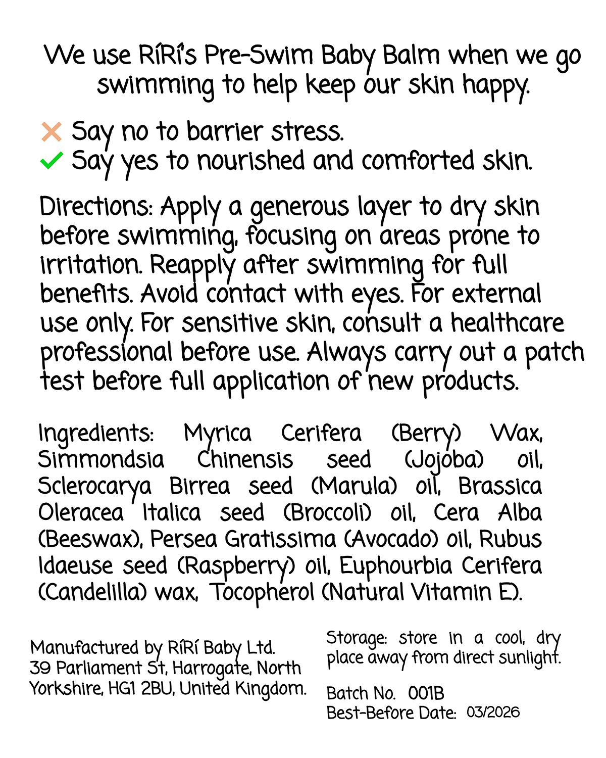 RíRí’s Pre-Swim Baby Balm